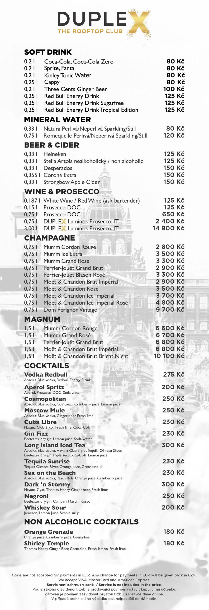 Club Menu