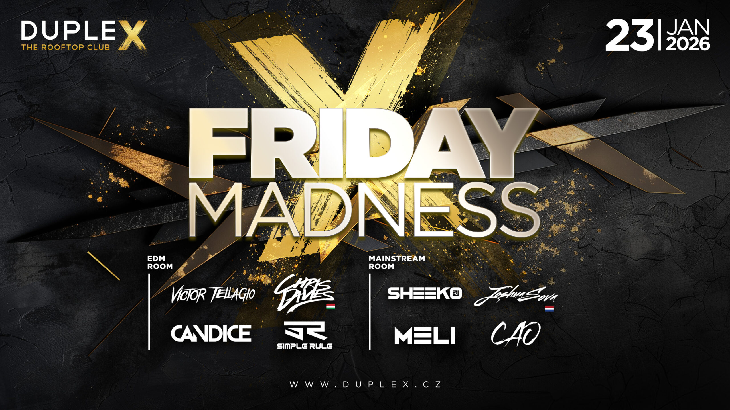 DupleX Club Event Image for FRIDAY MADNESS – 23.1.2026