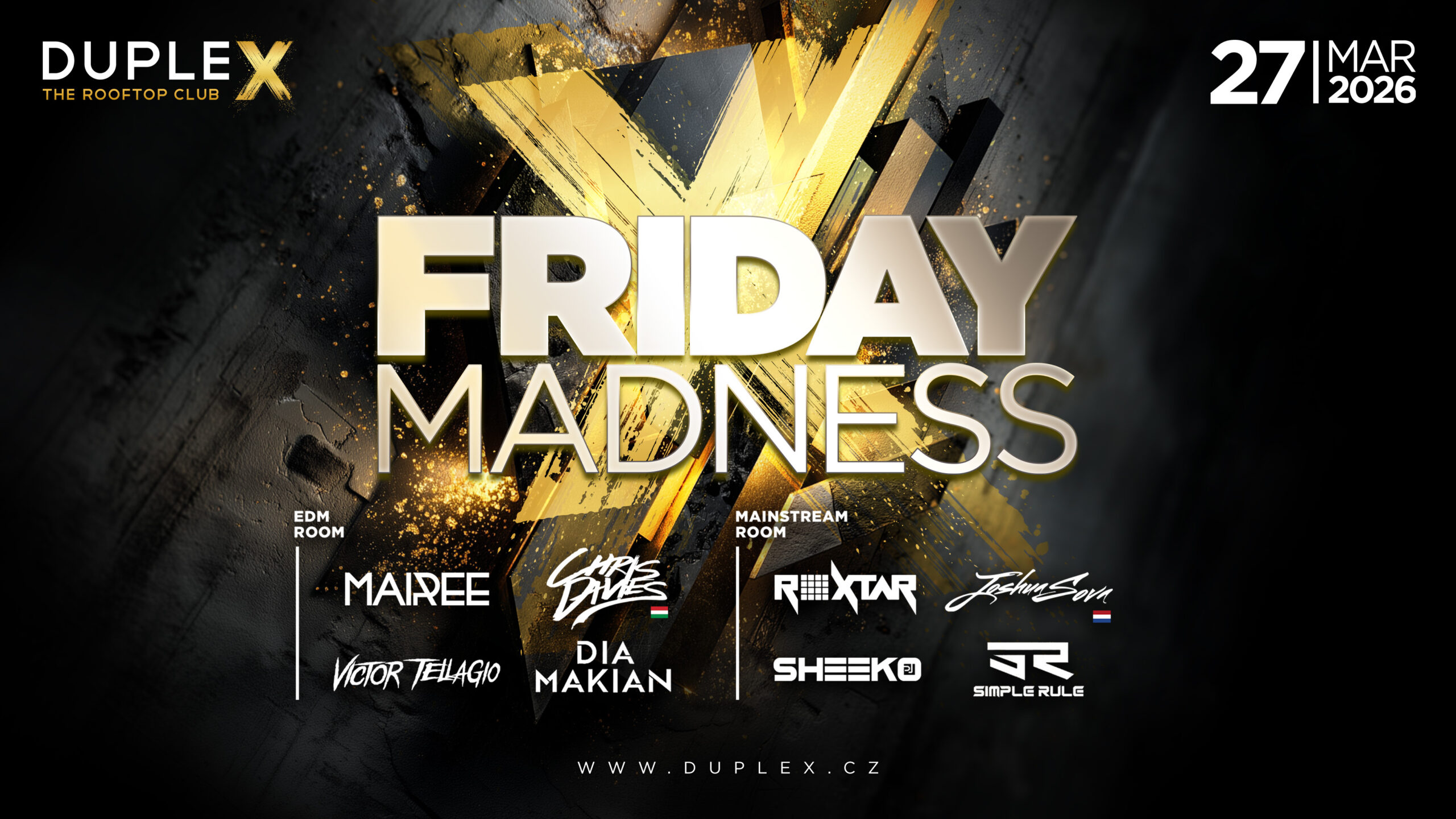 DupleX Club Event Image for FRIDAY MADNESS – 27.3.2026