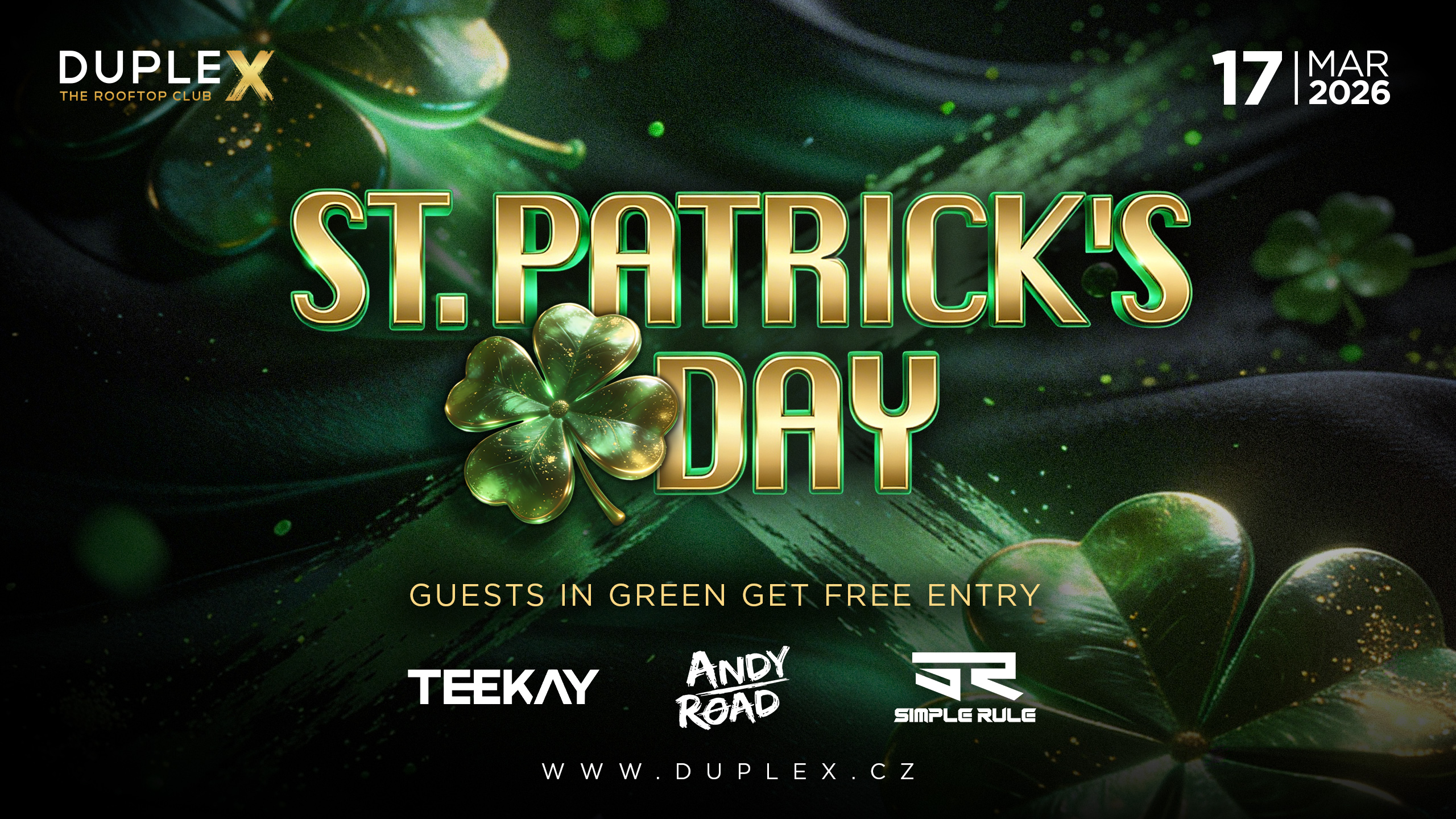 DupleX Club Event Image for ST. PATRICK’S DAY – 17.3.2026