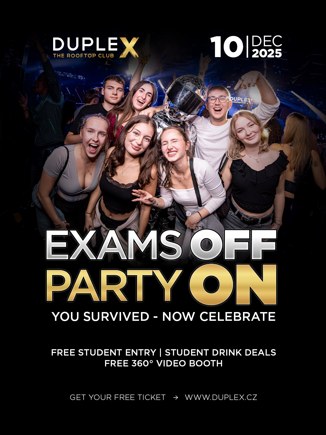 Mobile Image For DupleX Club EXAMS OFF PARTY ON – 10.12.2025